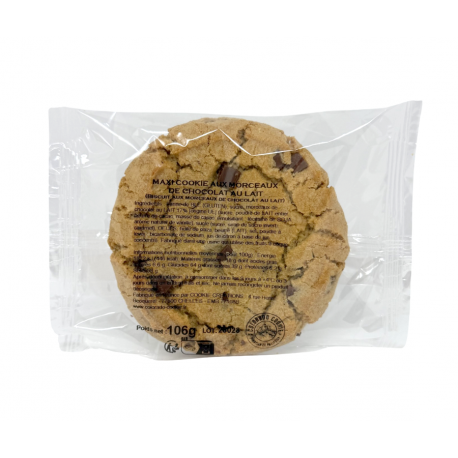 Biscuit aux morceaux de chocolat au lait emballé individuellement 106 g x30