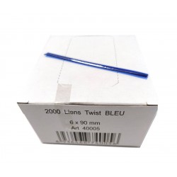 Attache de fermeture bleu Twist 6 x 90 mm x 2000