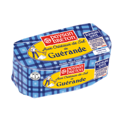 Beurre moulée demi sel aux cristaux de sel de Guerande 500 g