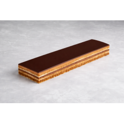 Bande opéra biscuit avec ganache chocolat et crème au beurre café 378x82x25 mm