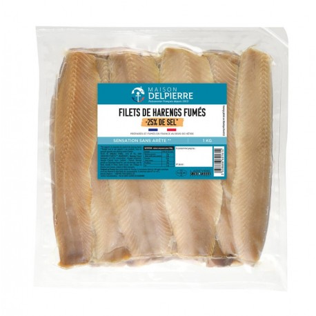Filet de hareng fumé au bois de hêtre - 25% de sel 1 kg