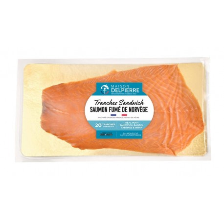 Saumon fumée de Norvège 20 tranches sandwich 500 g