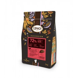 Chocolat de couverture noir 72 % en palets 5 kg