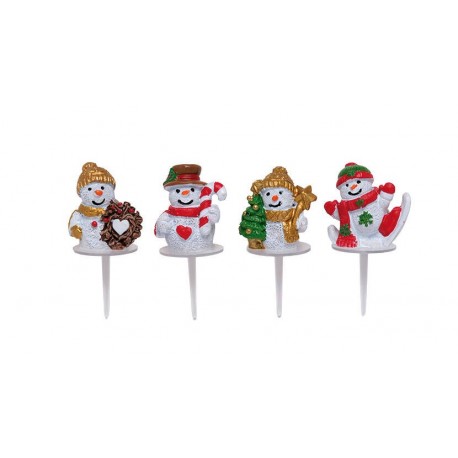Bonhommes de neige hiver blanc x 48
