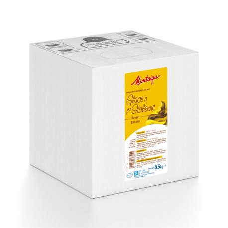 Préparation pour glace à l'italienne à la banae UHT 5,5 kg