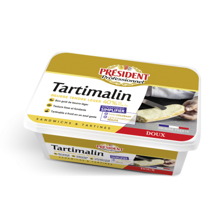Beurre doux léger 40 % MG Tartimalin 1 kg