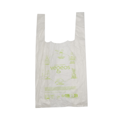 Sac à bretelle Vegeos 60 % biosourcée transparent 24+14x45 cm x 100