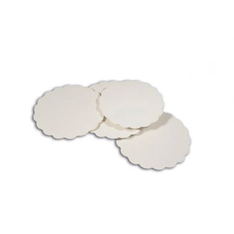 Rond festonne blanc D 17 cm x 250