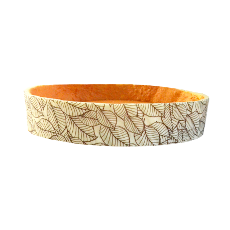 Kit biscuit décor feuillage cacao Joconde 220 mm