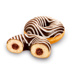 Donut zebré fourré cacao 48 x 75 g