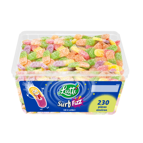 Confiserie gélifiée arômatisée mini surffizz fruit cubo 1.35 kg