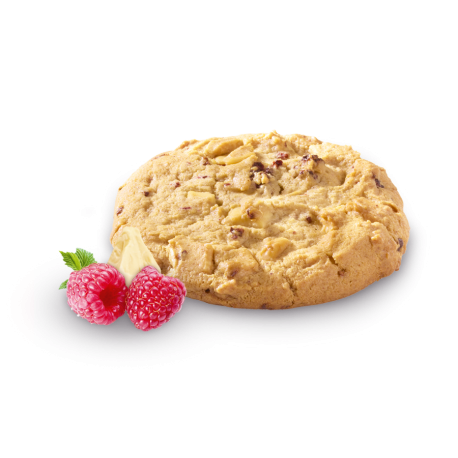 Palets de cookies prêts à cuire à la framboise et au chocolat blanc 80 g