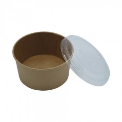 Bol à salade carton et couvercles en PET 750 ml