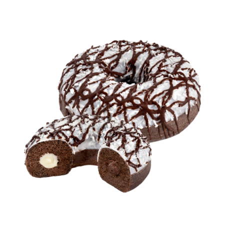 Donut au chocolat fourré à la noix de coco et au chocolat 72 g