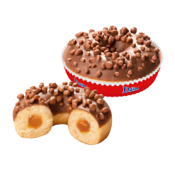 Donut fourrage caramel avec glacage cacao et daims 68 g