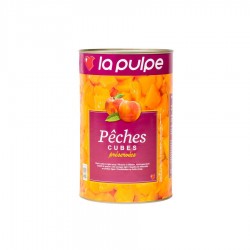 Pêche en cubes au sirop léger 5/1