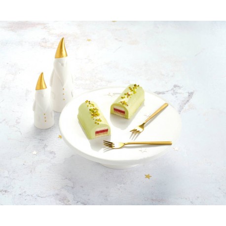 Bûchette de framboise avec une mousse de pistache 9 cm 93 g