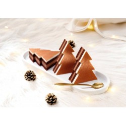 Individuel au chocolat noir et blanc en forme de Sapin 41 g
