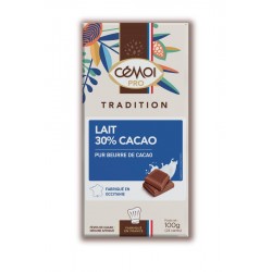 Chocolat au lait supérieur 30% cacao 100 g