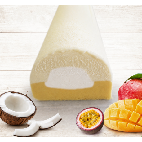 Gouttière glacée à la passion, noix de coco et mangue 57 cm 1.5 kg