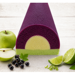 Gouttière glacée au citron vert, cassis et pomme verte 57 cm 1.5 kg