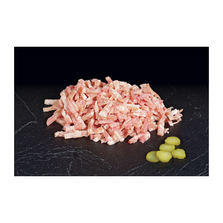 Lardon cru fumé 3 x 3 x 25 IQF 1 kg