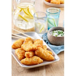 Chunk filet de colin d'alaska préfrit MSC 25-35 g 2,5 kg