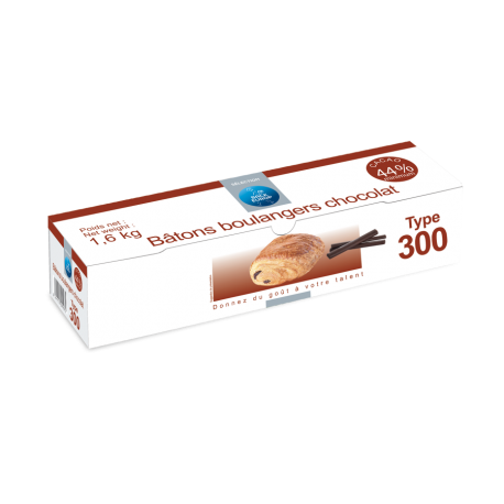 Bâton boulanger 44 % cacao type 300 - 1,6 kg