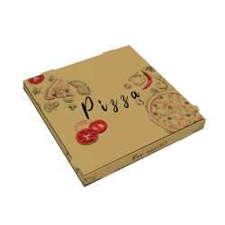 Boîte à pizza neutre Havane 260 x 260 x 35 mm x 100