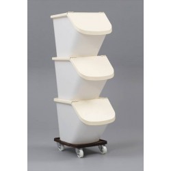 Lot de 3 conteneur universel de 40 L + chariot