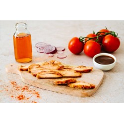 Emincé de poulet rôti mokey barbecue Halal 1 kg