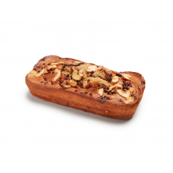 Gâteau à la banane (18%) et chocolat noire (6%) cuit surgelé 435g x4