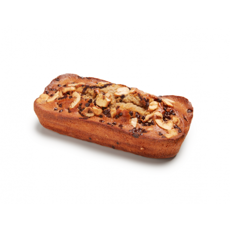 Gâteau à la banane (18%) et chocolat noire (6%) cuit surgelé 435g x4